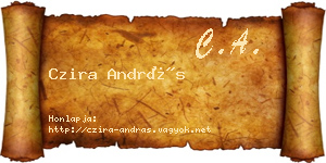 Czira András névjegykártya