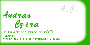 andras czira business card